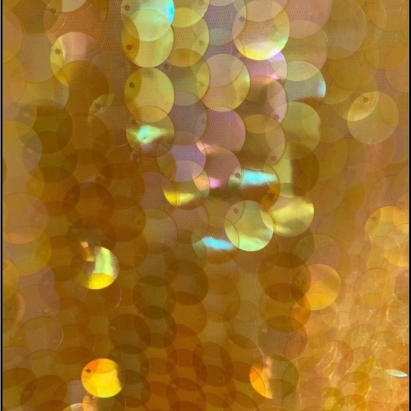 Zara Yellow Sequin Dress - Picture 5 of 5